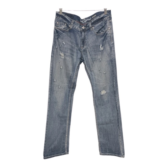 Red Camel Men’s Distressed Blue Jeans 34 x 34 - Picture 2 of 10
